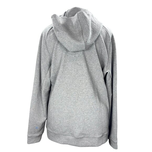 Lululemon Womens Small Petite Gray Hooded Pullover Sweater Textured Knit Long Sl - Picture 3 of 9